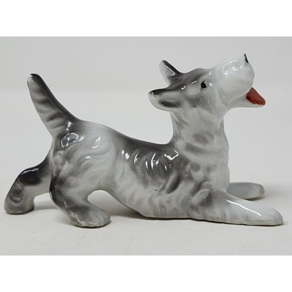 Vintage Porcelain Sottish‎ Terrier Scotty Dog Figurine Japan - Picture 3 of 10